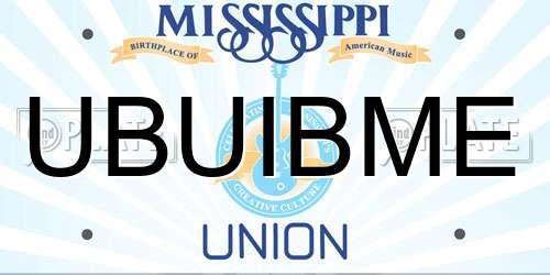 UBUIBME Mississippi License Plate