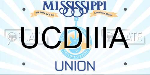 UCDIIIA Mississippi License Plate