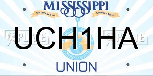 UCH1HA Mississippi License Plate