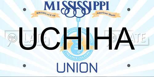 UCHIHA Mississippi License Plate