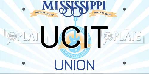 UCIT Mississippi License Plate