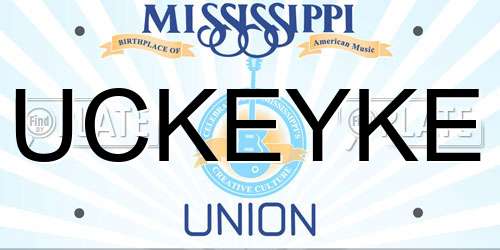 UCKEYKE Mississippi License Plate