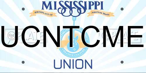 UCNTCME Mississippi License Plate