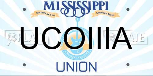 UCOIIIA Mississippi License Plate