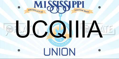 UCQIIIA Mississippi License Plate