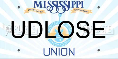 UDLOSE Mississippi License Plate