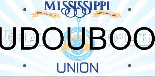 UDOUBOO Mississippi License Plate