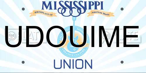 UDOUIME Mississippi License Plate