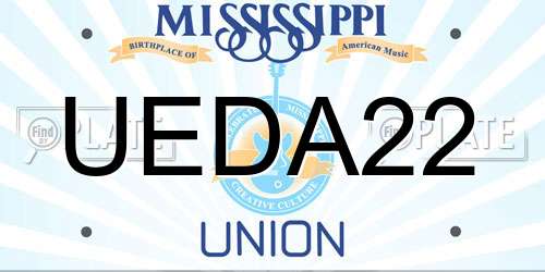 UEDA22 Mississippi License Plate
