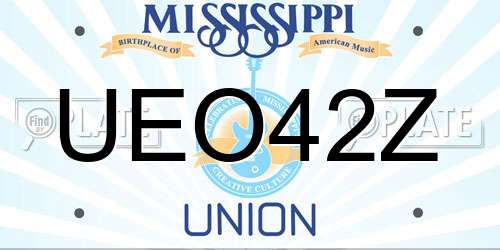 UEO42Z Mississippi License Plate