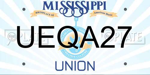 UEQA27 Mississippi License Plate