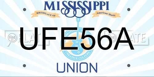 UFE56A Mississippi License Plate