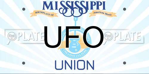 UFO Mississippi License Plate