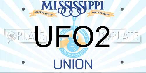 UFO2 Mississippi License Plate