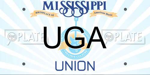 UGA Mississippi License Plate
