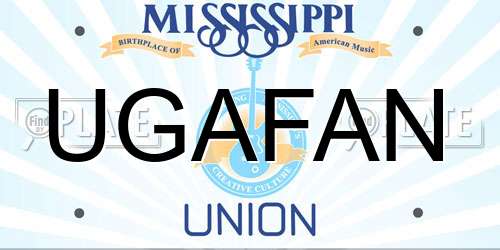 UGAFAN Mississippi License Plate