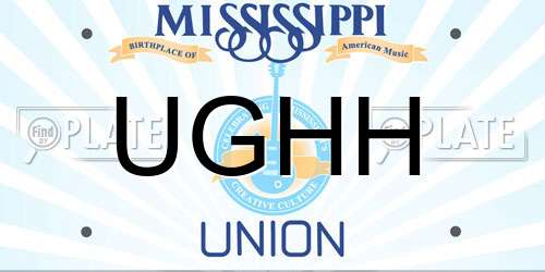 UGHH Mississippi License Plate