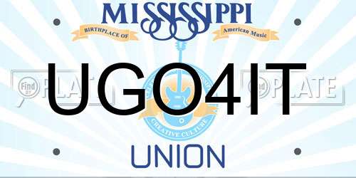 UGO4IT Mississippi License Plate