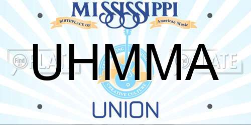 UHMMA Mississippi License Plate