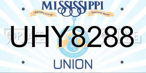 UHY8288 Mississippi License Plate