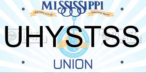 UHYSTSS Mississippi License Plate
