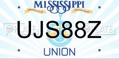 UJS88Z Mississippi License Plate