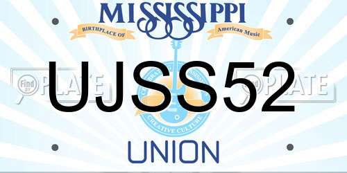 UJSS52 Mississippi License Plate
