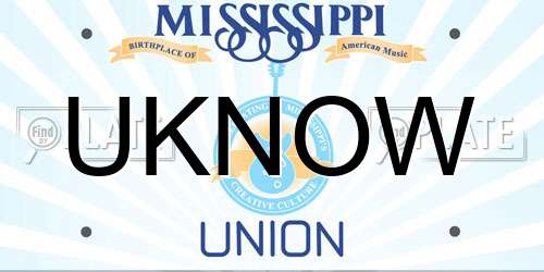 UKNOW Mississippi License Plate