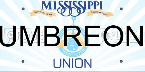 UMBREON Mississippi License Plate