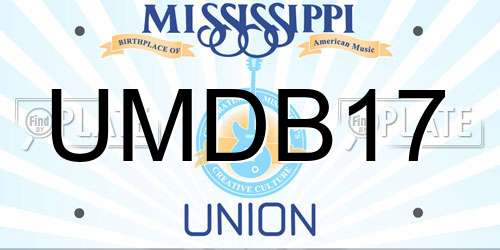 UMDB17 Mississippi License Plate