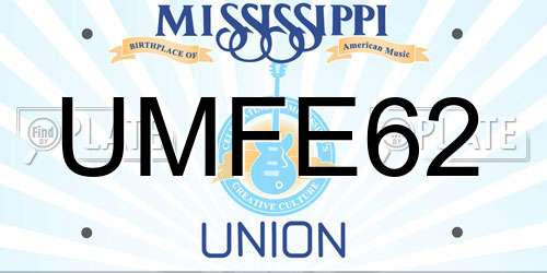UMFE62 Mississippi License Plate