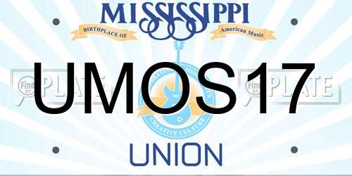 UMOS17 Mississippi License Plate