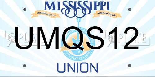 UMQS12 Mississippi License Plate