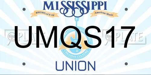 UMQS17 Mississippi License Plate