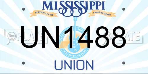 UN1488 Mississippi License Plate