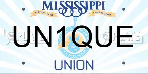 UN1QUE Mississippi License Plate