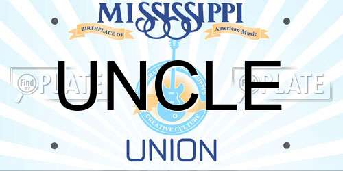 UNCLE Mississippi License Plate