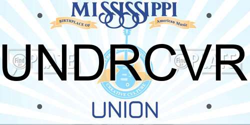 UNDRCVR Mississippi License Plate