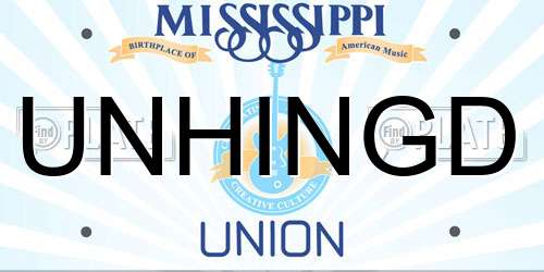 UNHINGD Mississippi License Plate