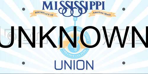 UNKNOWN Mississippi License Plate