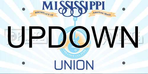 UPDOWN Mississippi License Plate