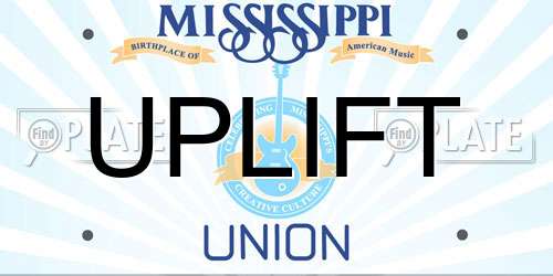 UPLIFT Mississippi License Plate