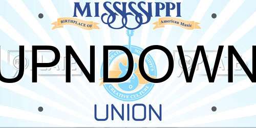 UPNDOWN Mississippi License Plate