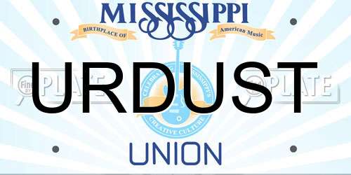 URDUST Mississippi License Plate