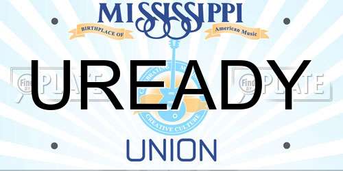 UREADY Mississippi License Plate