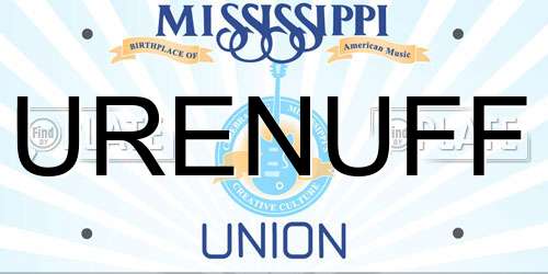 URENUFF Mississippi License Plate