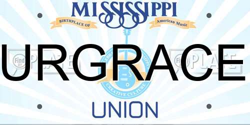 URGRACE Mississippi License Plate