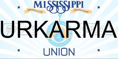 URKARMA Mississippi License Plate