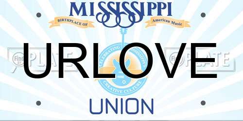 URLOVE Mississippi License Plate