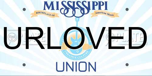 URLOVED Mississippi License Plate